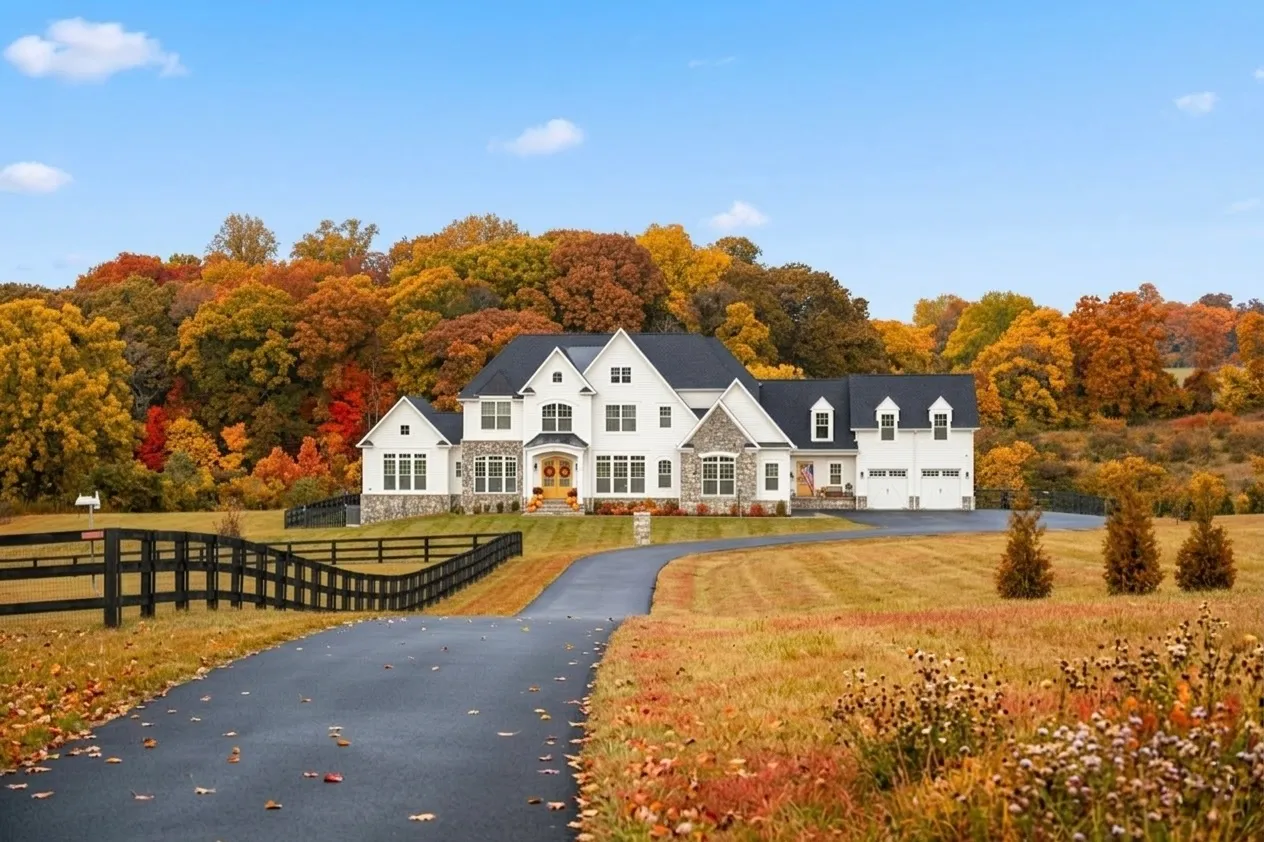 Property photographed in autumn conditions