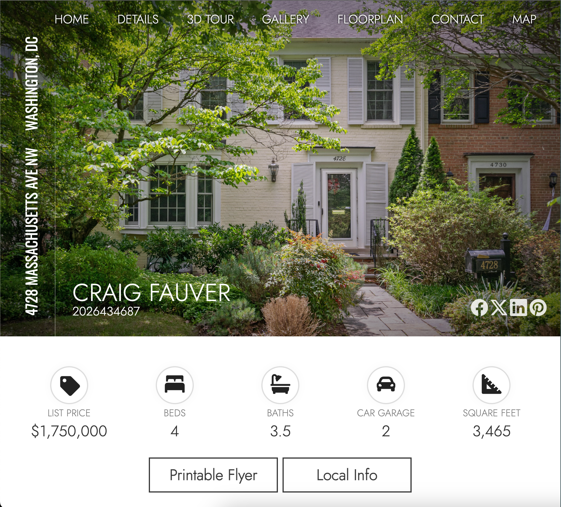 Screenshot of Luxury Estate Showcase property website