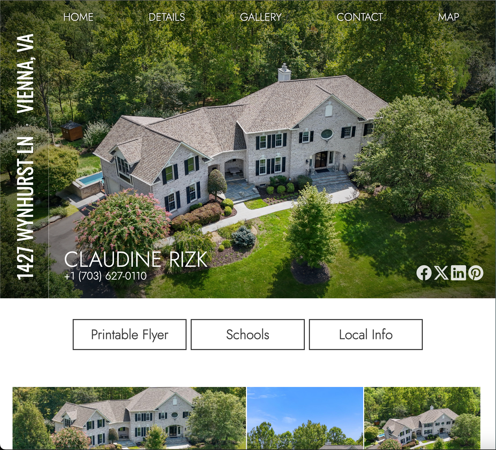 Screenshot of New Construction Listing property website