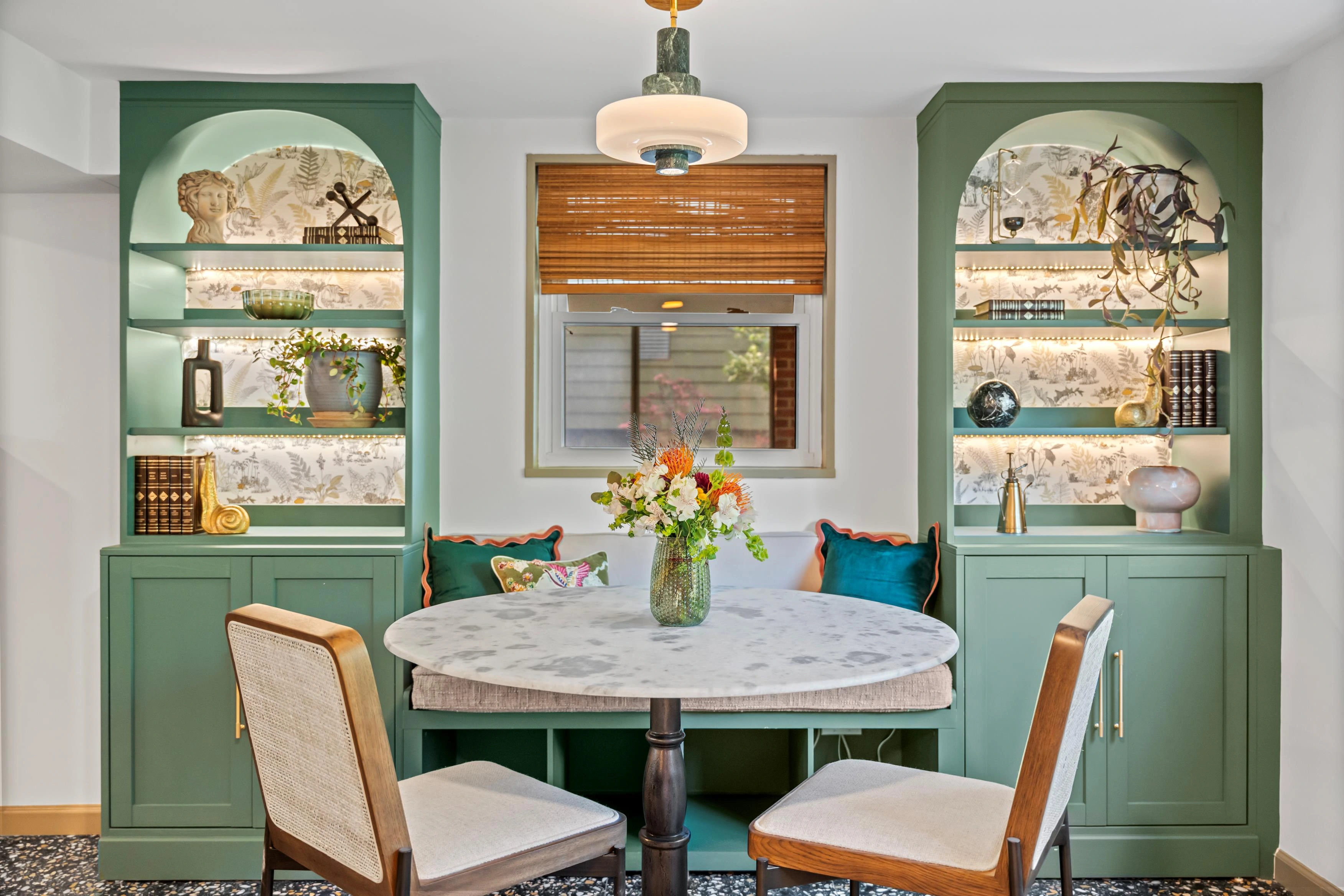 Stylish dining room staged for entertaining in Fairfax