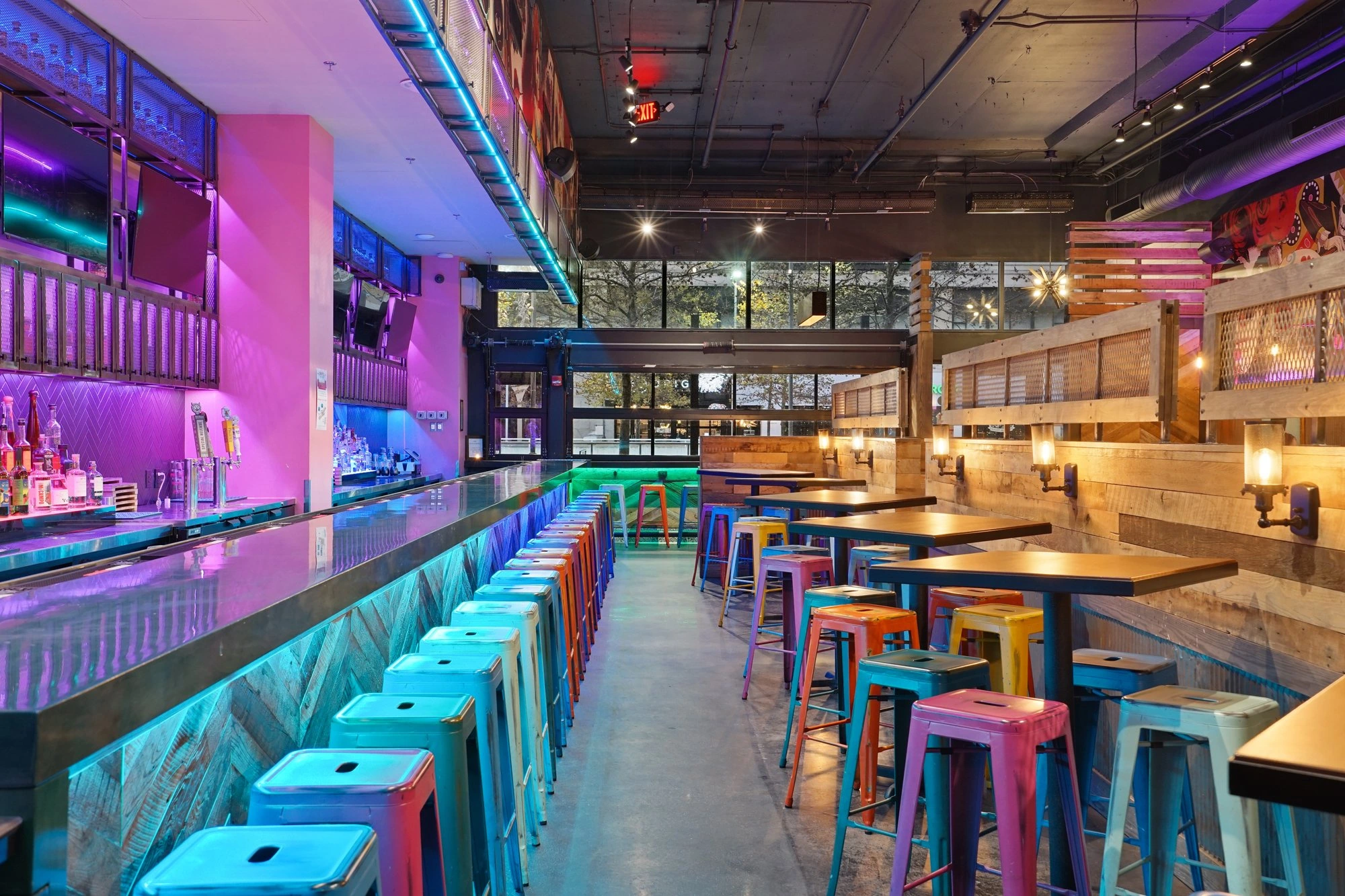 Bar and lounge photography — moody lighting and stylish interior